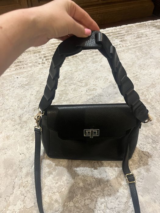 Сумка шкіряна Італія,щолота фурнітура