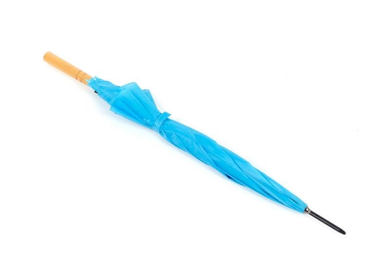 Chapéu de chuva, azul claro; 63xø104cm - 92x