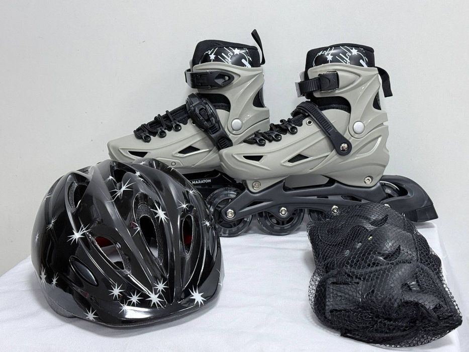 Ролики набор з захистом та шоломом Maraton Vega 31-42 розміри