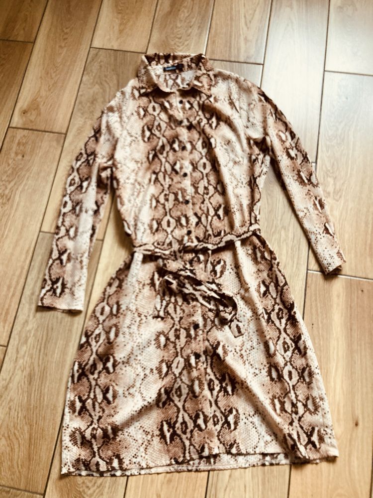 Szmizjerka sukienka wezowa animal 42 44 zara Łuba Druga • OLX.pl