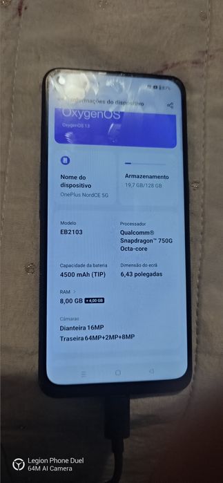 Telemóvel oneplus Nord CE 5G de 128gb