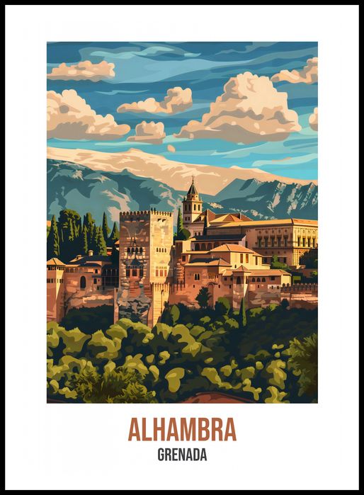Plakat 64x90cm Alhambra