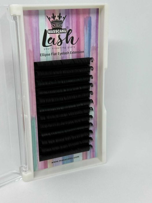 Sztuczne Rzęsy Kępki 12mm 0.20D Czarne MASSCAKU kod 1959