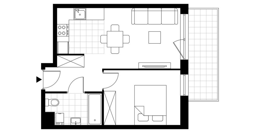2-pokojowe mieszkanie 36 m² + balkon Bez Prowizji - Widok 3