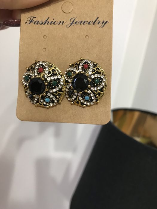 Kolczyki zapięcie angielskie retro vintage