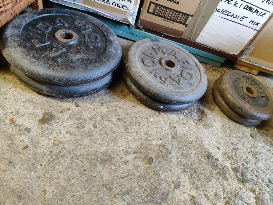Obciążenie do sztangi PRL Mafida 60kg 2x15kg 2x10kg 2x5kg Żeliwne