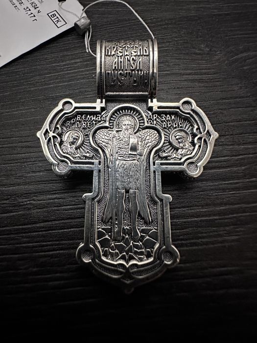 Серебряный крест 925 пробы на большую цепочку