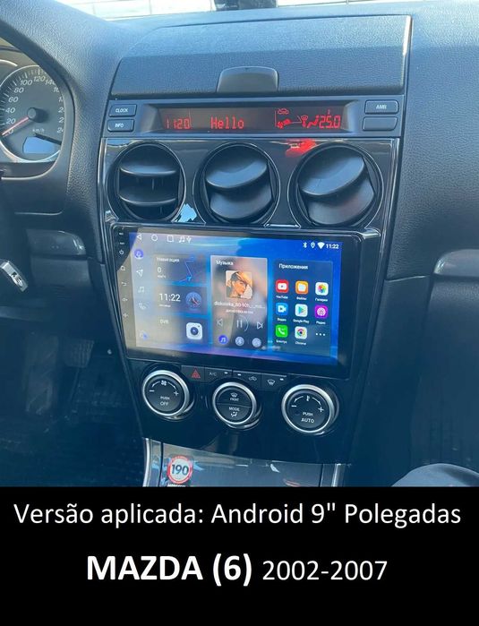 (NOVO) Rádio 2DIN • MAZDA 6 (2002 a 2012) • Android GPS [4+64GB]