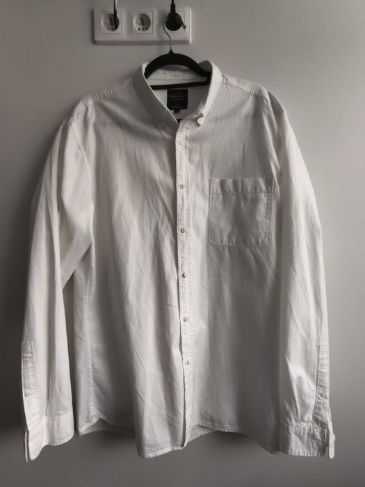 Męska Koszula Długi Rękaw Reserved XXL Biała Elegancka