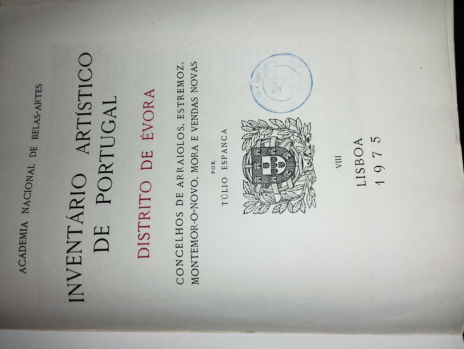 Inventário Artístico de Portugal - distrito de Évora - Túlio Espanca