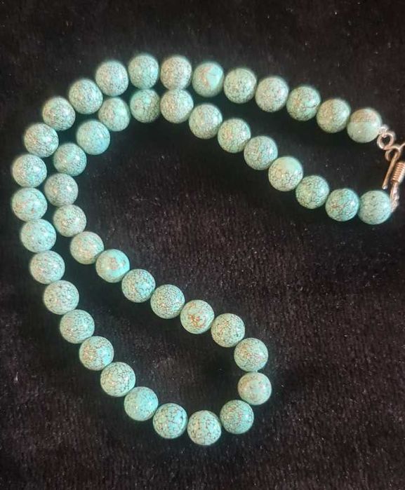 Намисто кольє бусы сотуар ожерелье вінтаж натуральне каміння бірюза