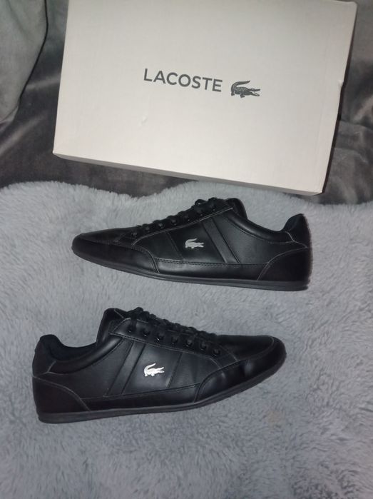 Buty Lacoste Chaymon rozmiar 45 czarne j nowe skóra skórzane męskie 30