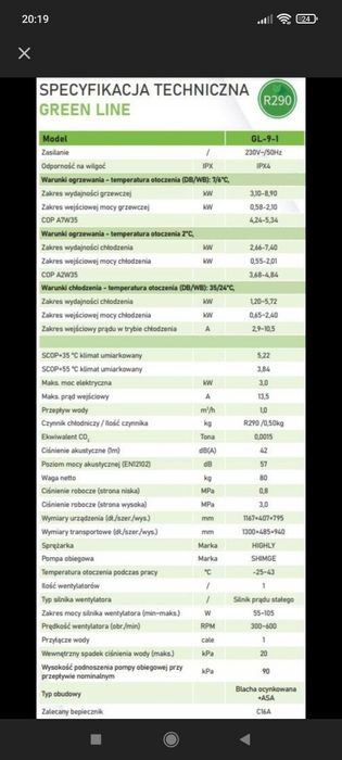 Pompa ciepła FoxAir monoblok 9kw powietrze woda R290