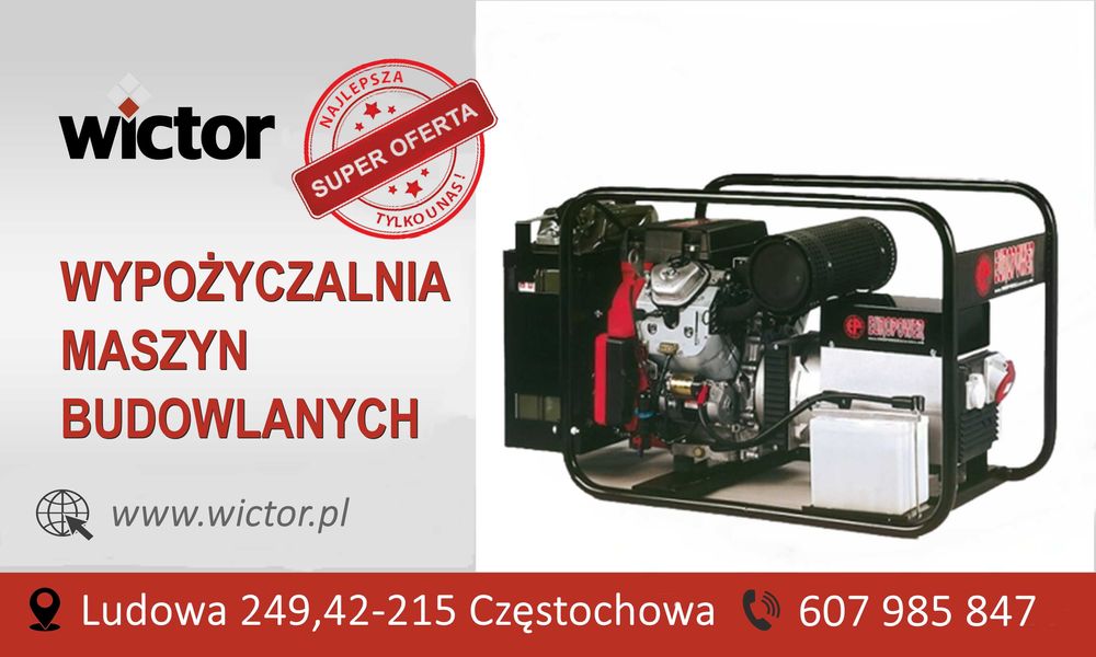 Agregat prądotwórczy 3 fazowy wynajem - wypożyczalnia