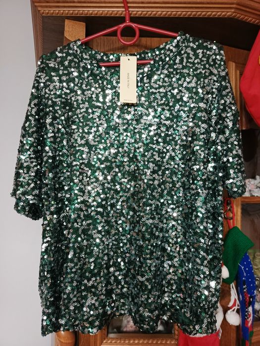 Bluzka cekiny zielona