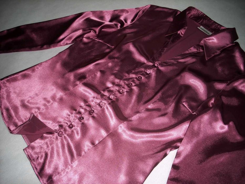 C&A  Koszula Bordowa Satynowa 38