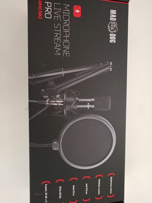 Mikrofon jednokierunkowy Mad Dog Pro!Stan idealny!