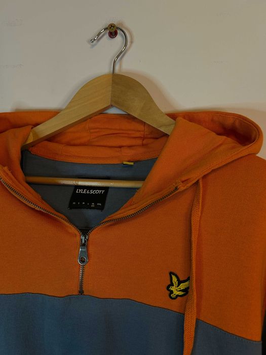 Bluza z kapturem Lyle & Scott pomarańczowa XL