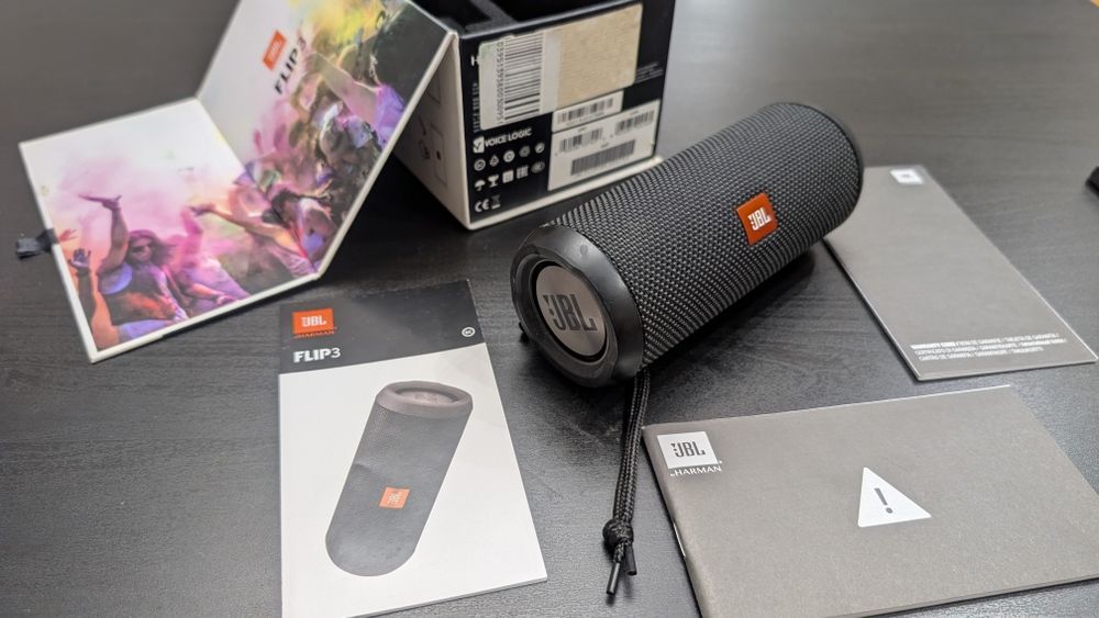 Легендарний стереозвук! Оригінал JBL Flip 3 Black (Новий акумулятор)