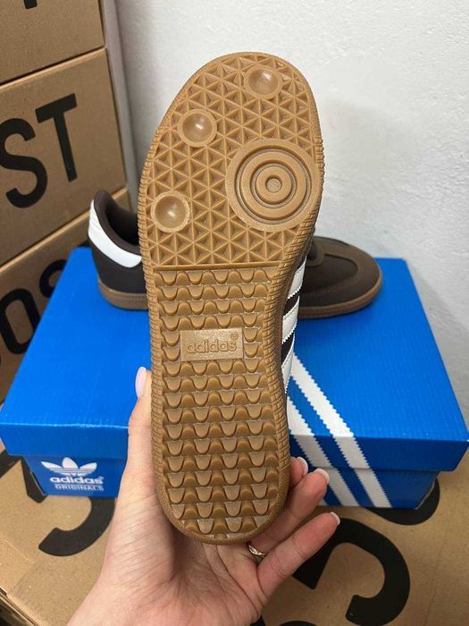 Женские кожанные кеды Adidas Samba brown / Адидас Самба 37 38 39 40