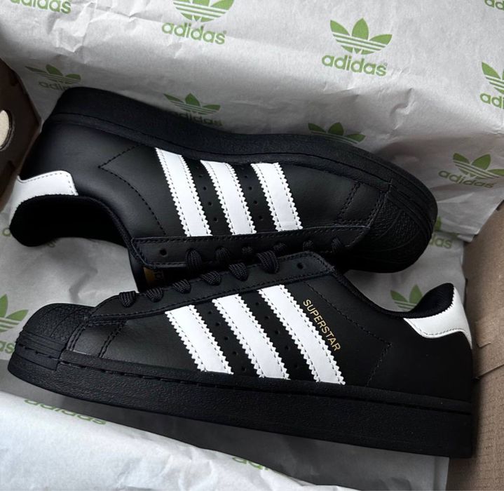Adidas Superstar Black White кросівки адідас суперстар чорні