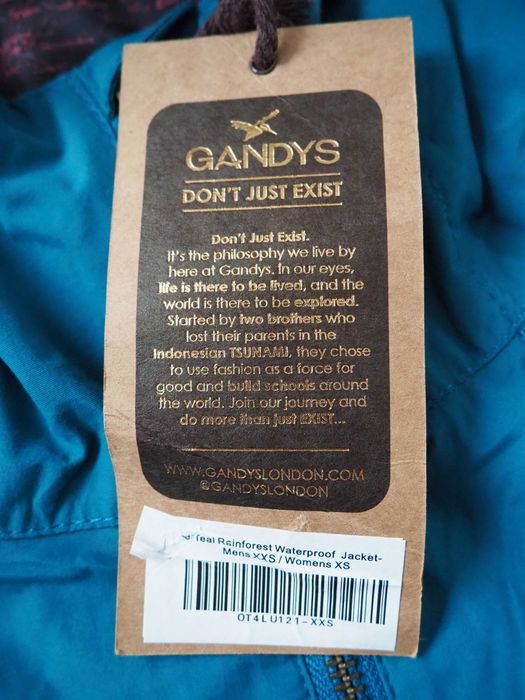 GANDYS_Teal Rainforest Waterproof Jacket__wodoodporna damska kurtka _S