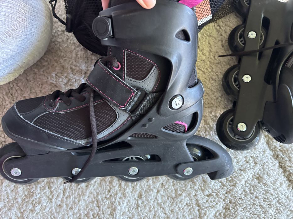 Patins em Linha Oxelo Active Fit 3 – Tam. 40 + Proteções