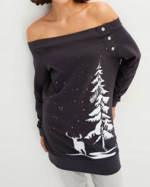 B.P.C bluza świąteczna dłuższa carmen ^44/46