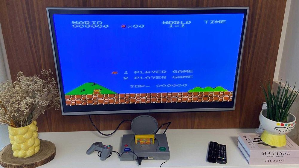 Consola retro com jogos