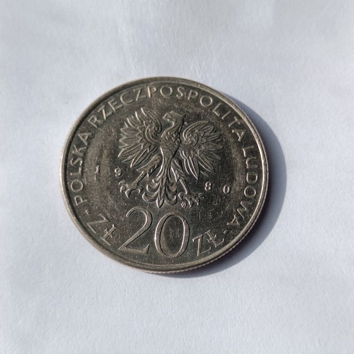 Moneta 50 lat Daru Pomorza 20 złotych PRL