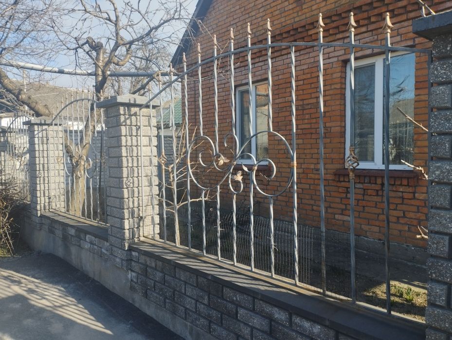 Ворота розпашні з елементами ковки