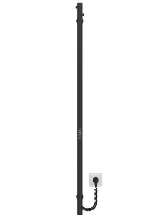 Рушникосушка електрична Chloe 30x1300 мм Deffi  нержавійка. Чорний