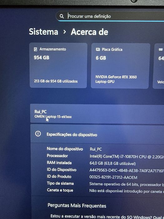 Portátil Hp Omen 1564862033840259124