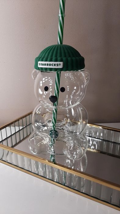 Szklany miś starbucks