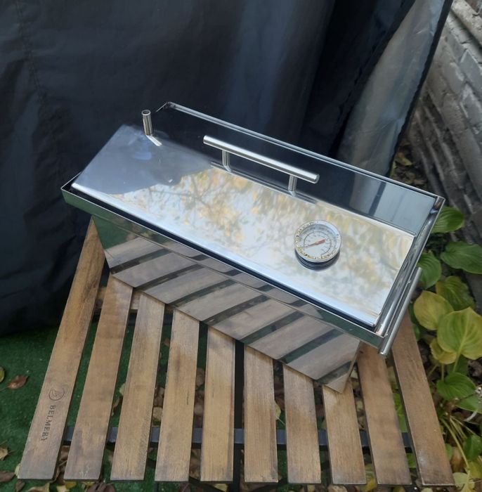 Посилена Коптільня 2мм з нержавіючої сталі. Коптільня нержавейка