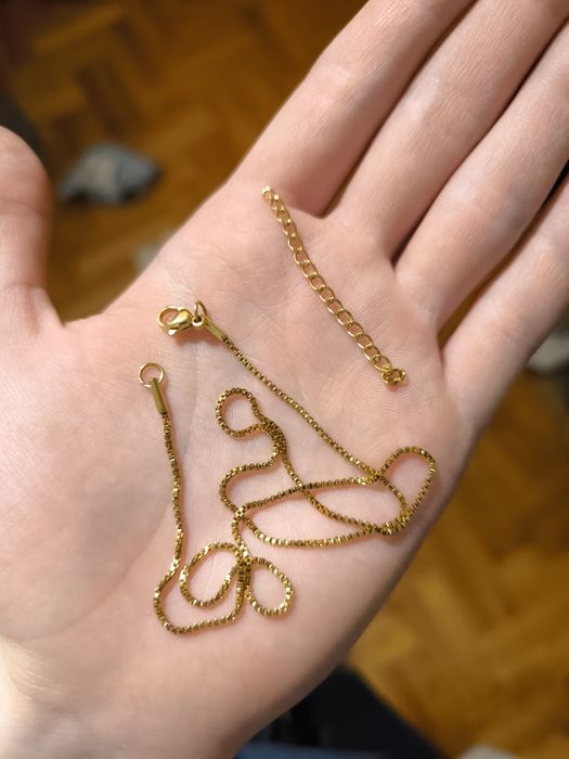 Unisex naszyjnik ze stali nierdzewnej 40-45cm długości, 1.2mm szerokości