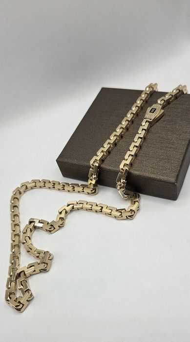 Kozacki lancuch złoty pr 585 14K zapiecie Monaco
