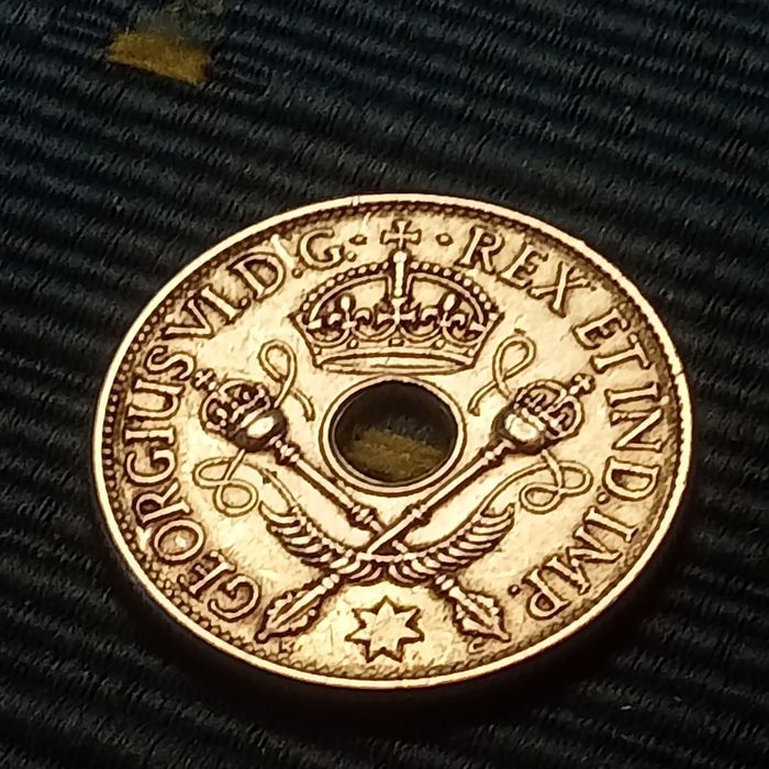 moeda one shilling prata  1938 Nova guine
