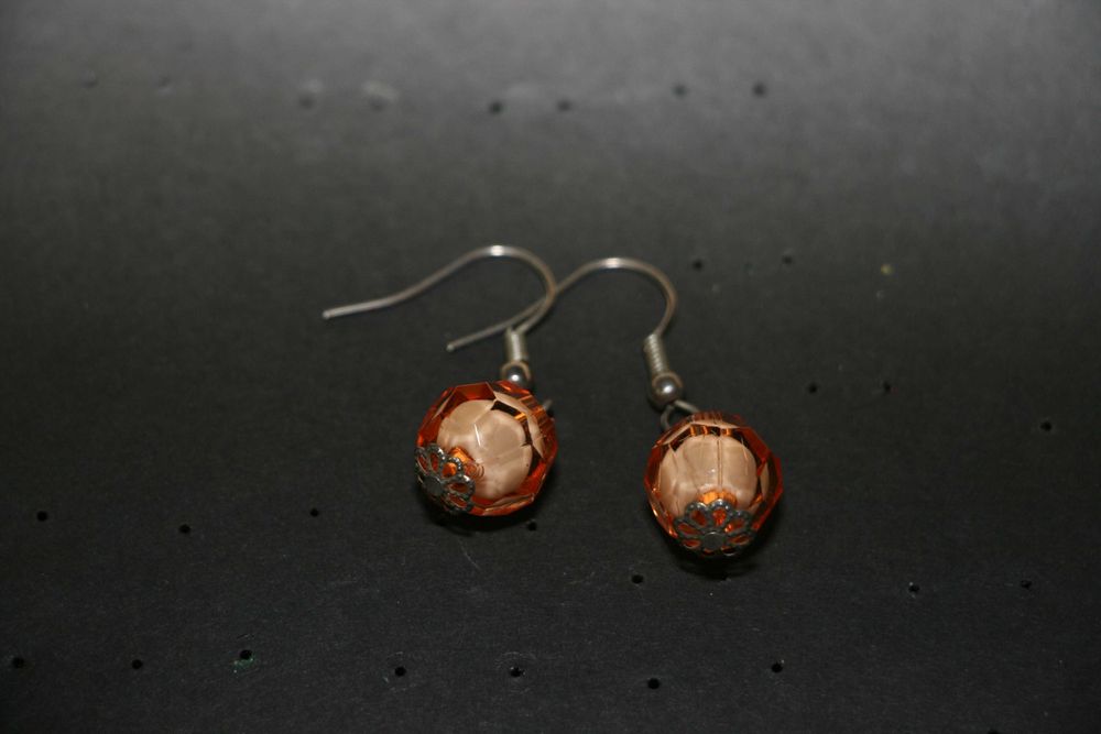 Brincos Bolas Laranjas