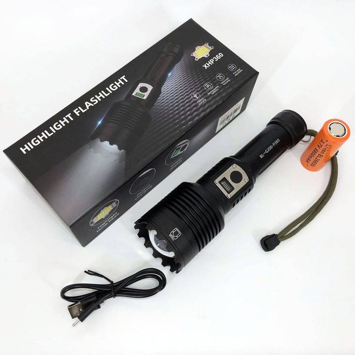 Фонарик прожектор Bailong тактический на аккумуляторе