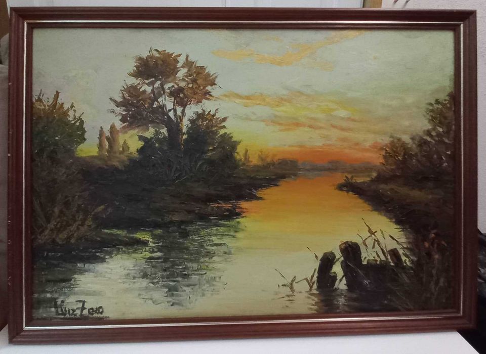 Lote de 5 Quadros - Pintura a Aguarela