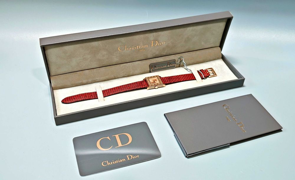 Zegarek Christian Dior La Parisienne 18K Gold Plated D60 Pozłacany Box