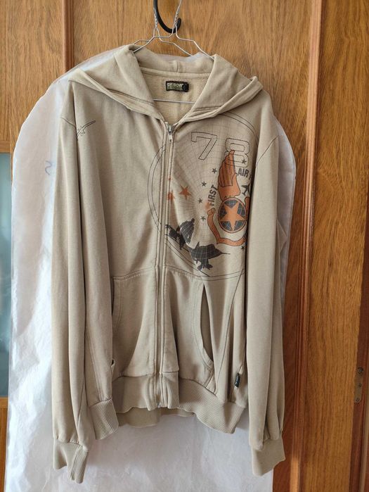 Camisola DF BOW XL – Bege com Capuz e Fecho