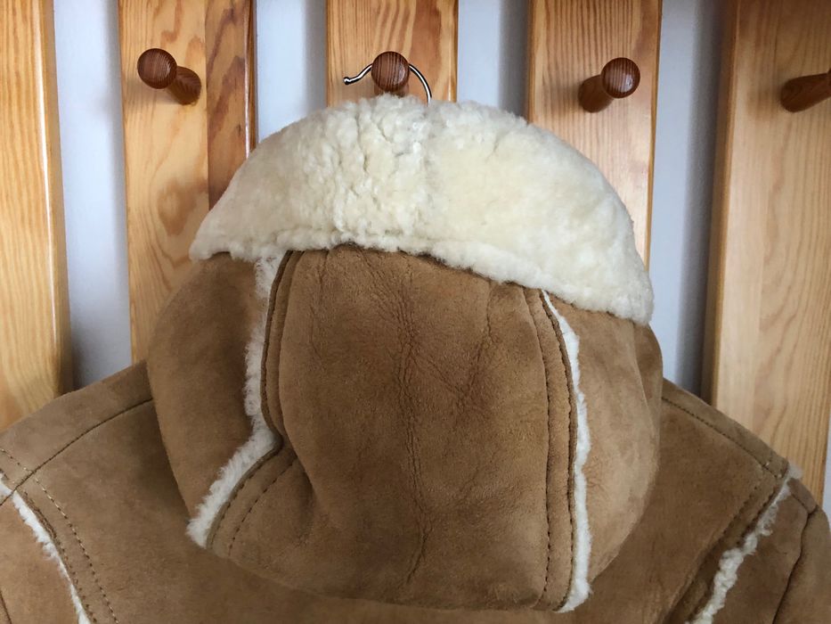 Norweski Mięciutki Stylowy kożuch kurtka kaptur zip firmy ALEKSANDER