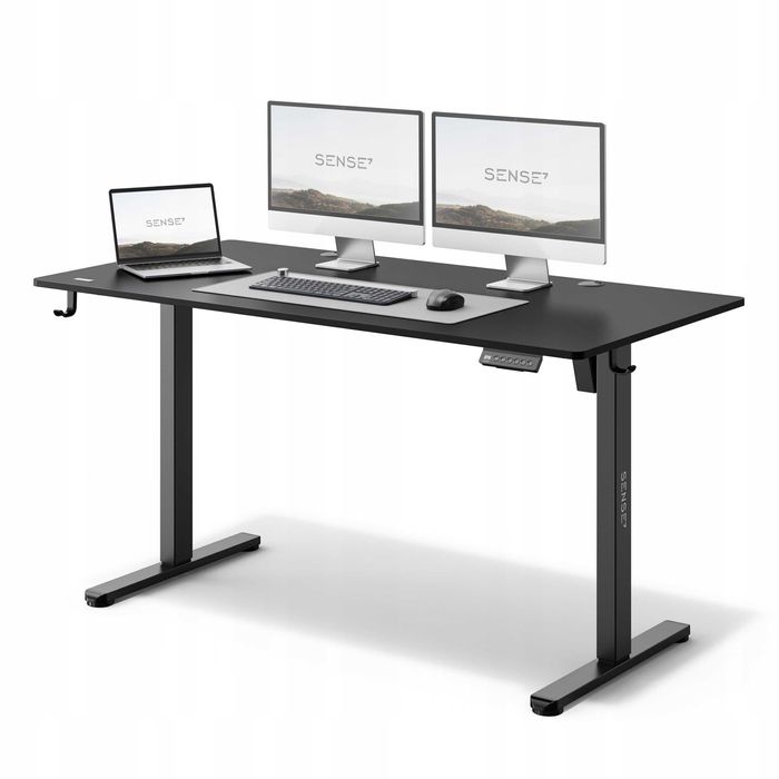 NOWE Biurko Regulowane Gamingowe Sense7 140x70 Elektryczne Podnoszone