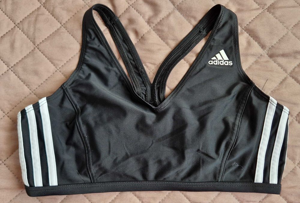 Top sportowy Adidas czarny 3 paski rozm. 44