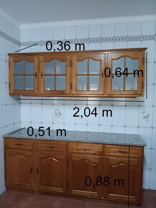 Vendo mobília de cozinha em castanho