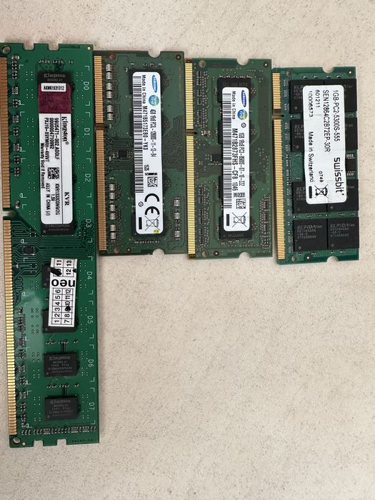 Оперативна память ddr3, ddr4, so-dim