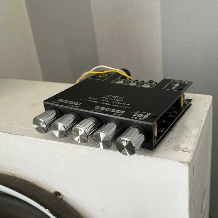 Geerad Усилитель звука 2.1 с активным НЧ фильтром для сабвуфера 200 Вт