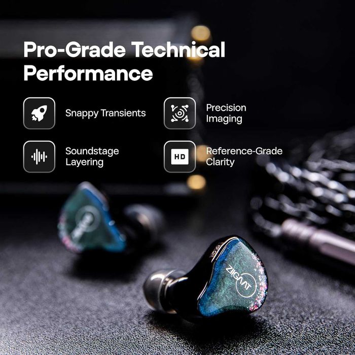 ‼️ ZiiGaat Luna - проводные арматурные IEM's наушники мониторы (6BA)